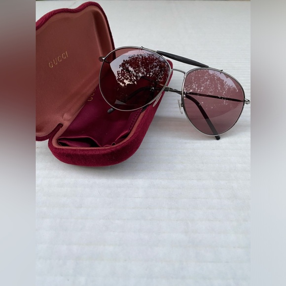 Vintage Y2K Gucci 58mm Aviator Sunglasses - Picture 3 of 16